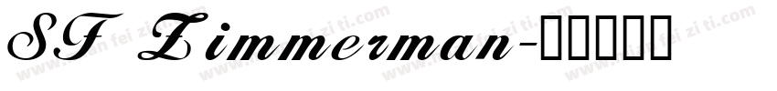 SF Zimmerman字体转换
